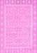 Machine Washable Oriental Pink Traditional Rug, wshabs2746pnk