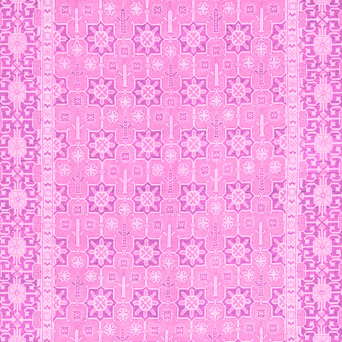 Machine Washable Oriental Pink Traditional Rug, wshabs2746pnk