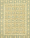 Abstract Copper Green Oriental Rug, abs2746