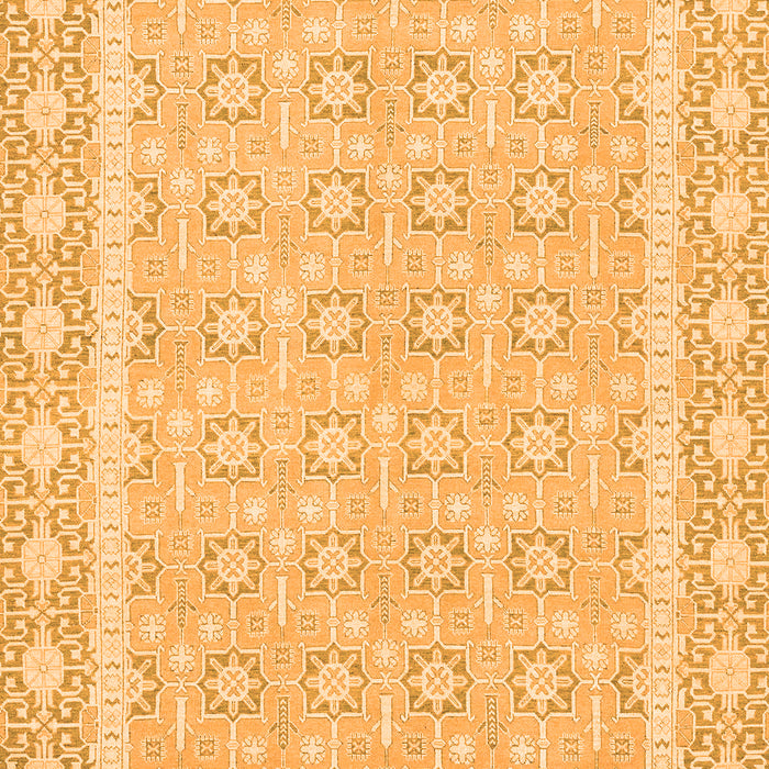 Machine Washable Oriental Orange Traditional Area Rugs, wshabs2746org