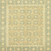 Square Abstract Copper Green Oriental Rug, abs2746