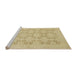 Sideview of Machine Washable Abstract Metallic Gold Rug, wshabs2747