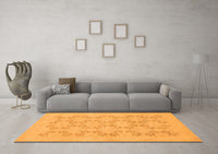 Machine Washable Abstract Orange Modern Rug, wshabs2747org