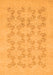 Machine Washable Abstract Orange Modern Area Rugs, wshabs2747org