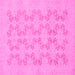 Square Abstract Pink Modern Rug, abs2747pnk