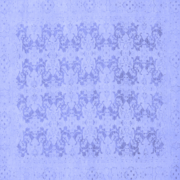 Square Abstract Blue Modern Rug, abs2747blu