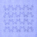 Square Abstract Blue Modern Rug, abs2747blu