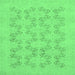 Square Abstract Emerald Green Modern Rug, abs2747emgrn