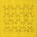 Square Abstract Yellow Modern Rug, abs2747yw