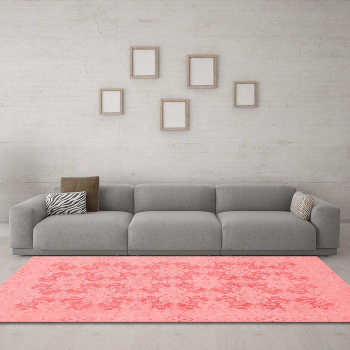 Modern Red Washable Rugs