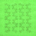 Square Machine Washable Abstract Green Modern Area Rugs, wshabs2747grn