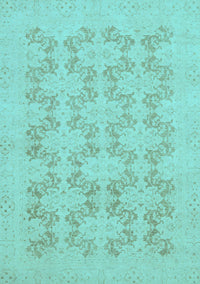 Abstract Light Blue Modern Rug, abs2747lblu