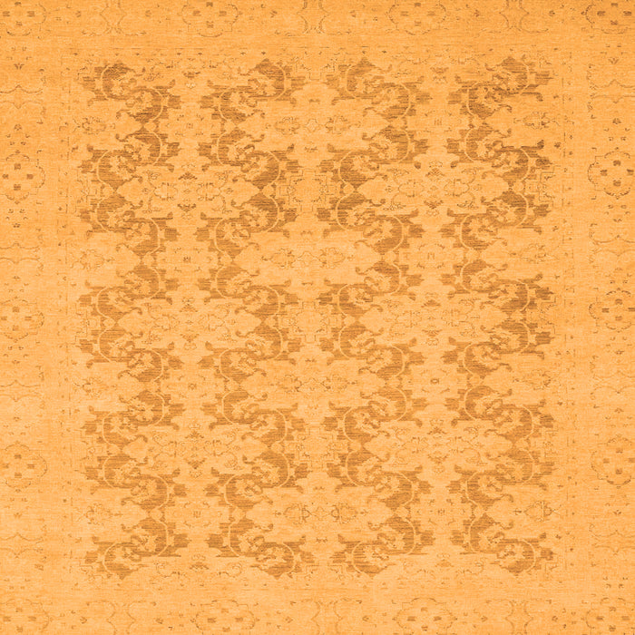 Square Abstract Orange Modern Rug, abs2747org