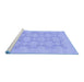 Sideview of Machine Washable Abstract Blue Modern Rug, wshabs2747blu