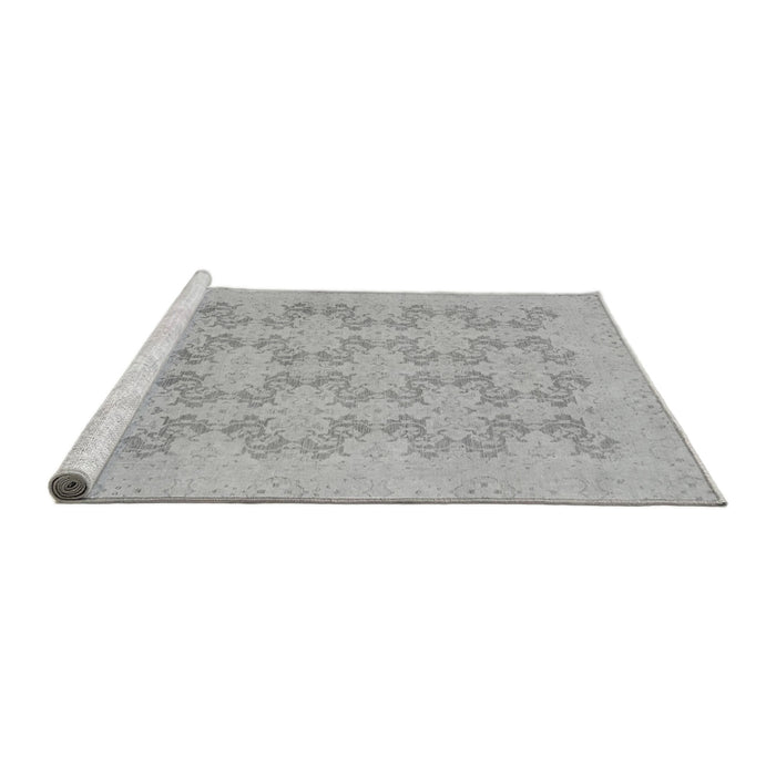 Sideview of Machine Washable Abstract Gray Modern Rug, wshabs2747gry
