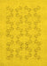 Machine Washable Abstract Yellow Modern Rug, wshabs2747yw