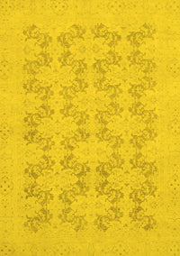 Abstract Yellow Modern Rug, abs2747yw