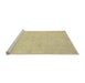 Sideview of Machine Washable Abstract Yellow Rug, wshabs2748