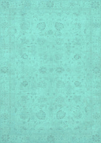 Abstract Light Blue Modern Rug, abs2748lblu