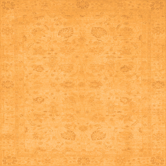 Square Abstract Orange Modern Rug, abs2748org