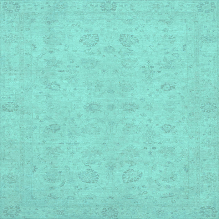 Square Abstract Light Blue Modern Rug, abs2748lblu