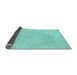 Sideview of Abstract Light Blue Modern Rug, abs2748lblu