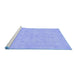 Sideview of Machine Washable Abstract Blue Modern Rug, wshabs2748blu