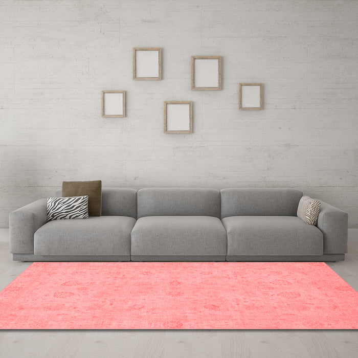 Modern Red Washable Rugs