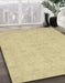 Machine Washable Abstract Yellow Rug in a Family Room, wshabs2748