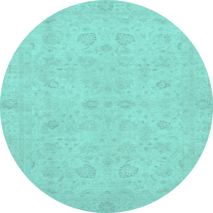 Round Machine Washable Abstract Light Blue Modern Rug, wshabs2748lblu