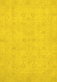 Abstract Yellow Modern Rug, abs2748yw