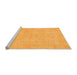 Sideview of Machine Washable Abstract Orange Modern Area Rugs, wshabs2748org