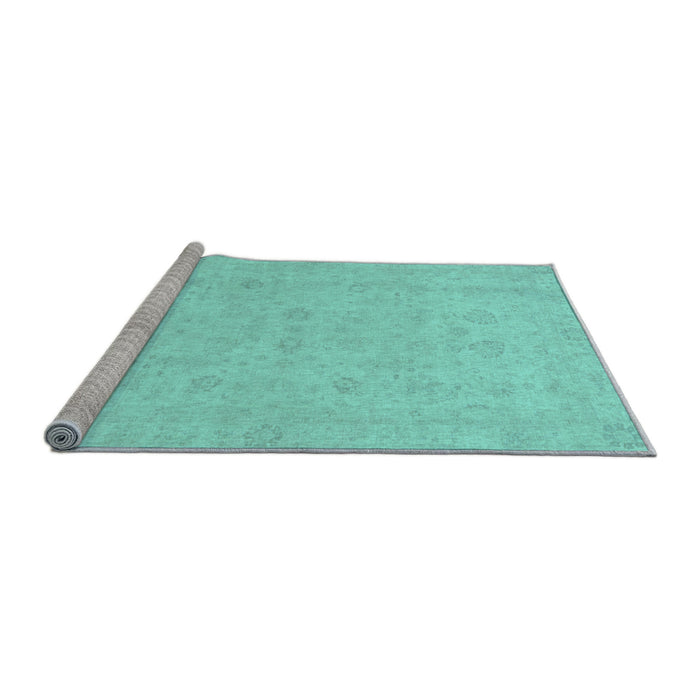 Sideview of Machine Washable Abstract Light Blue Modern Rug, wshabs2748lblu