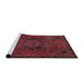 Sideview of Machine Washable Abstract Bright Maroon Red Rug, wshabs2749