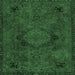 Square Abstract Emerald Green Modern Rug, abs2749emgrn