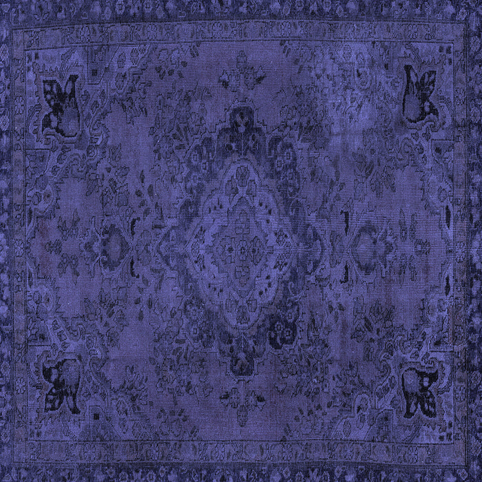 Square Machine Washable Abstract Blue Modern Rug, wshabs2749blu