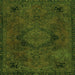 Square Abstract Green Modern Rug, abs2749grn