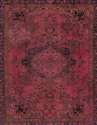 Machine Washable Abstract Bright Maroon Red Rug, wshabs2749