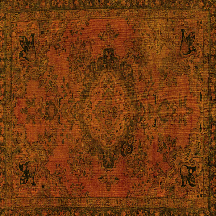 Square Abstract Yellow Modern Rug, abs2749yw