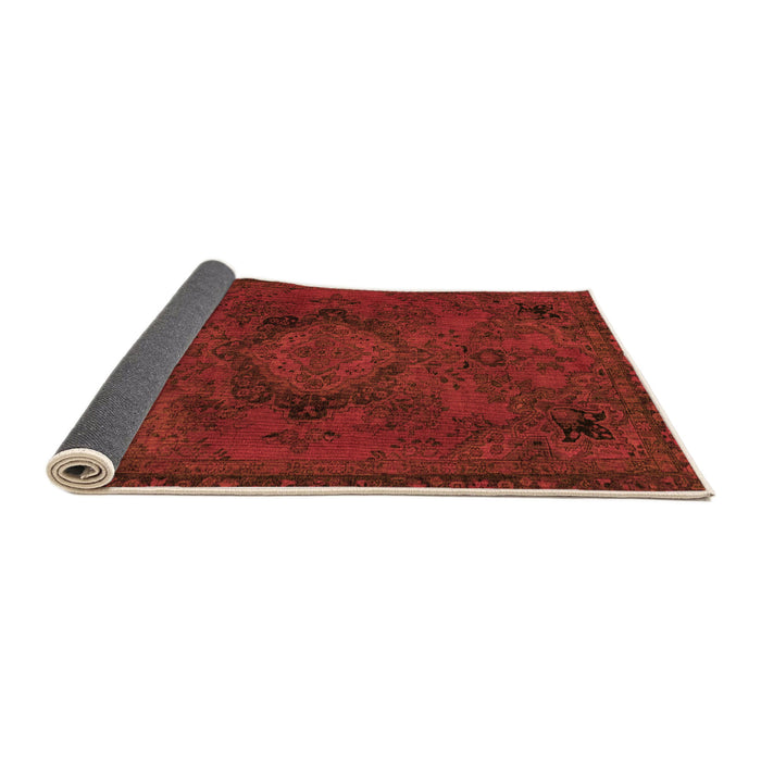 Sideview of Abstract Orange Modern Rug, abs2749org