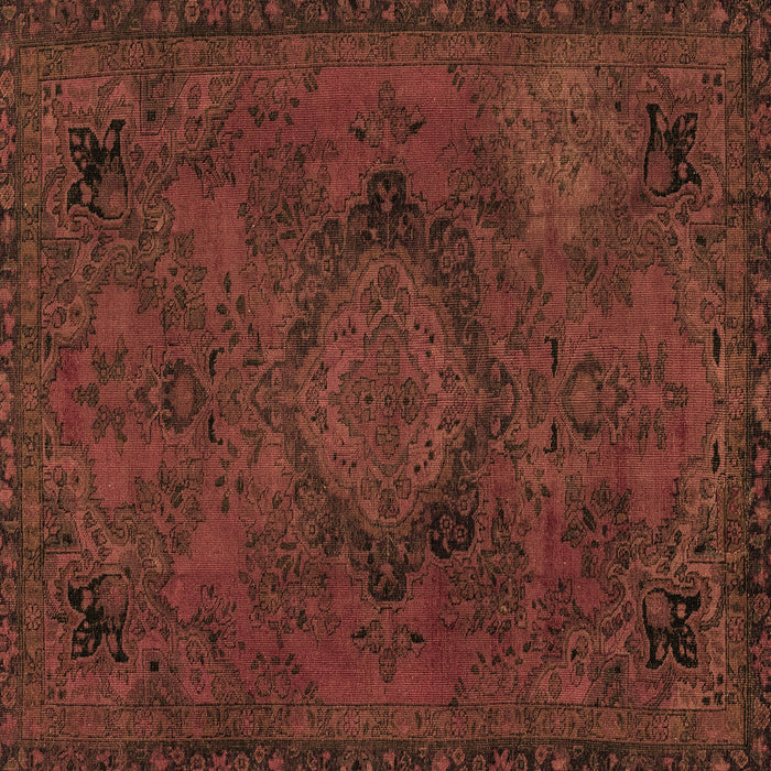 Square Machine Washable Abstract Brown Modern Rug, wshabs2749brn