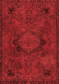 Abstract Red Modern Rug, abs2749red