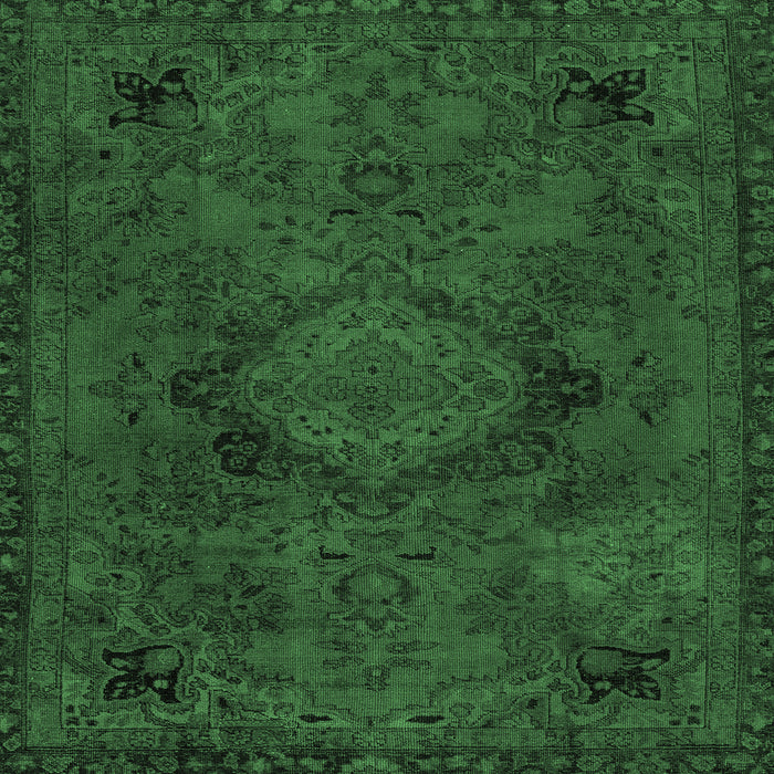 Square Machine Washable Abstract Emerald Green Modern Area Rugs, wshabs2749emgrn