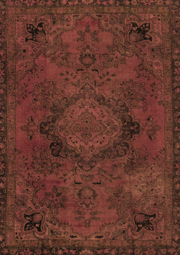 Abstract Brown Modern Rug, abs2749brn