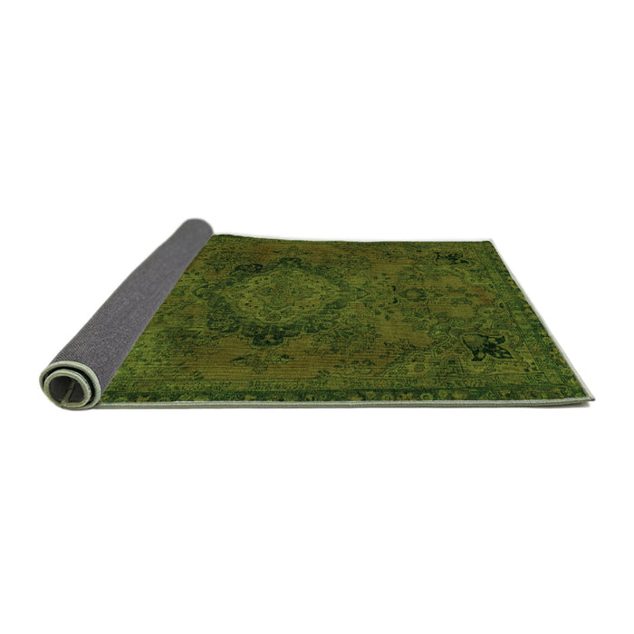 Sideview of Abstract Green Modern Rug, abs2749grn