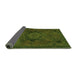 Sideview of Abstract Green Modern Rug, abs2749grn