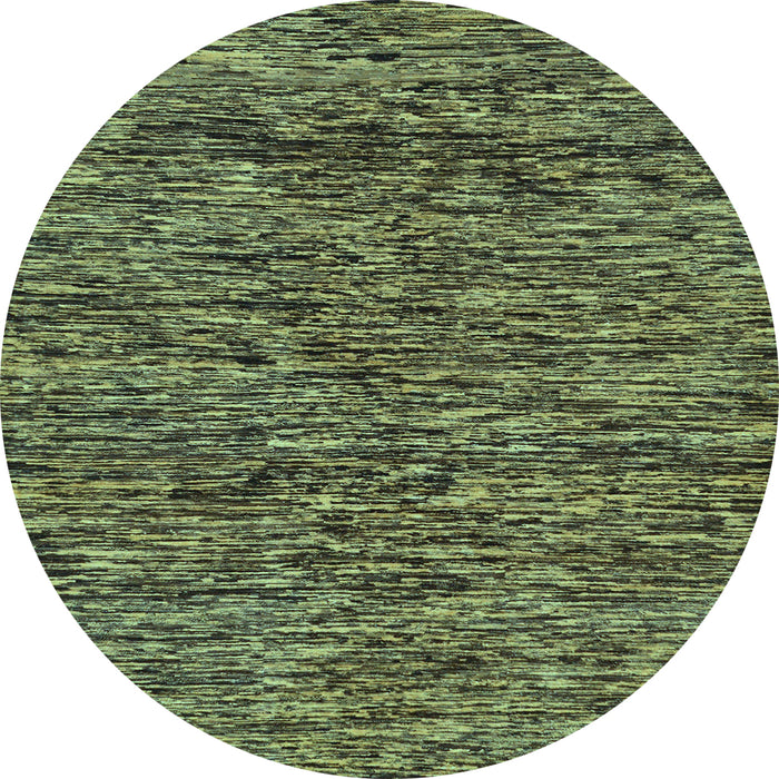 Round Machine Washable Oriental Light Blue Modern Rug, wshabs274lblu