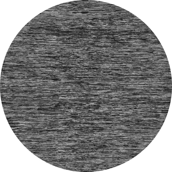 Round Machine Washable Oriental Gray Modern Rug, wshabs274gry
