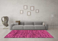 Machine Washable Oriental Pink Modern Rug, wshabs274pnk