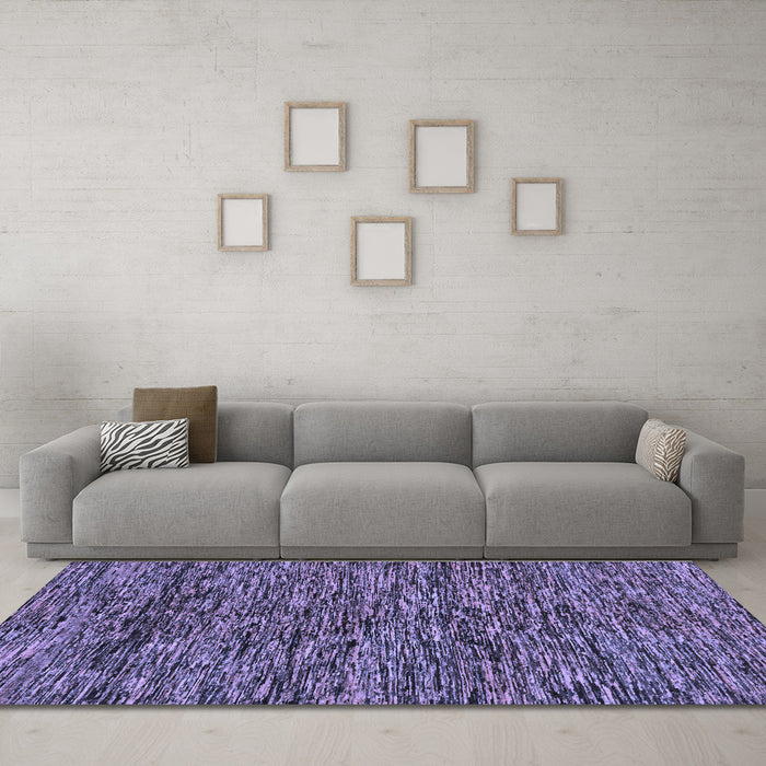 Machine Washable Oriental Blue Modern Rug in a Living Room, wshabs274blu